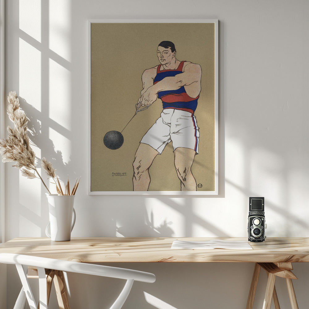 Hammer Throw (1908) - Poster / Art Print - interiör