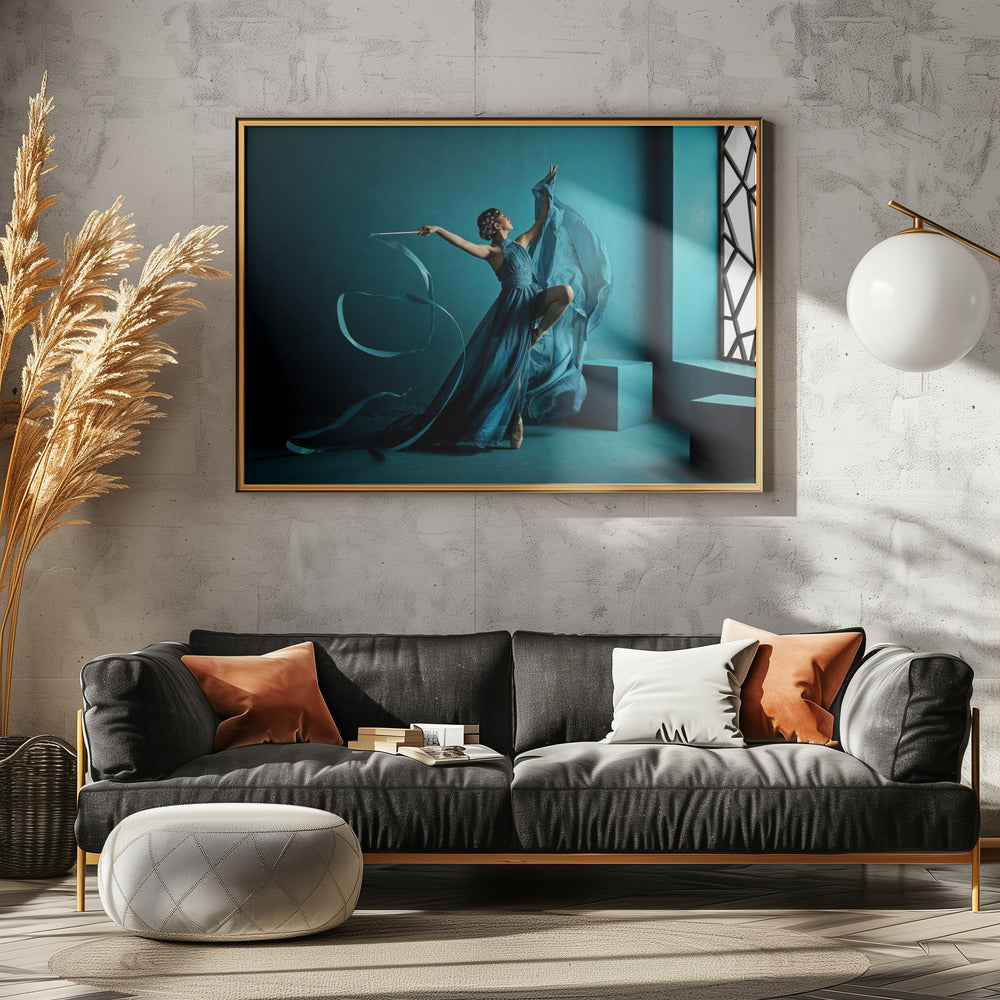 Blue Ribbon - Poster / Art Print - interiör