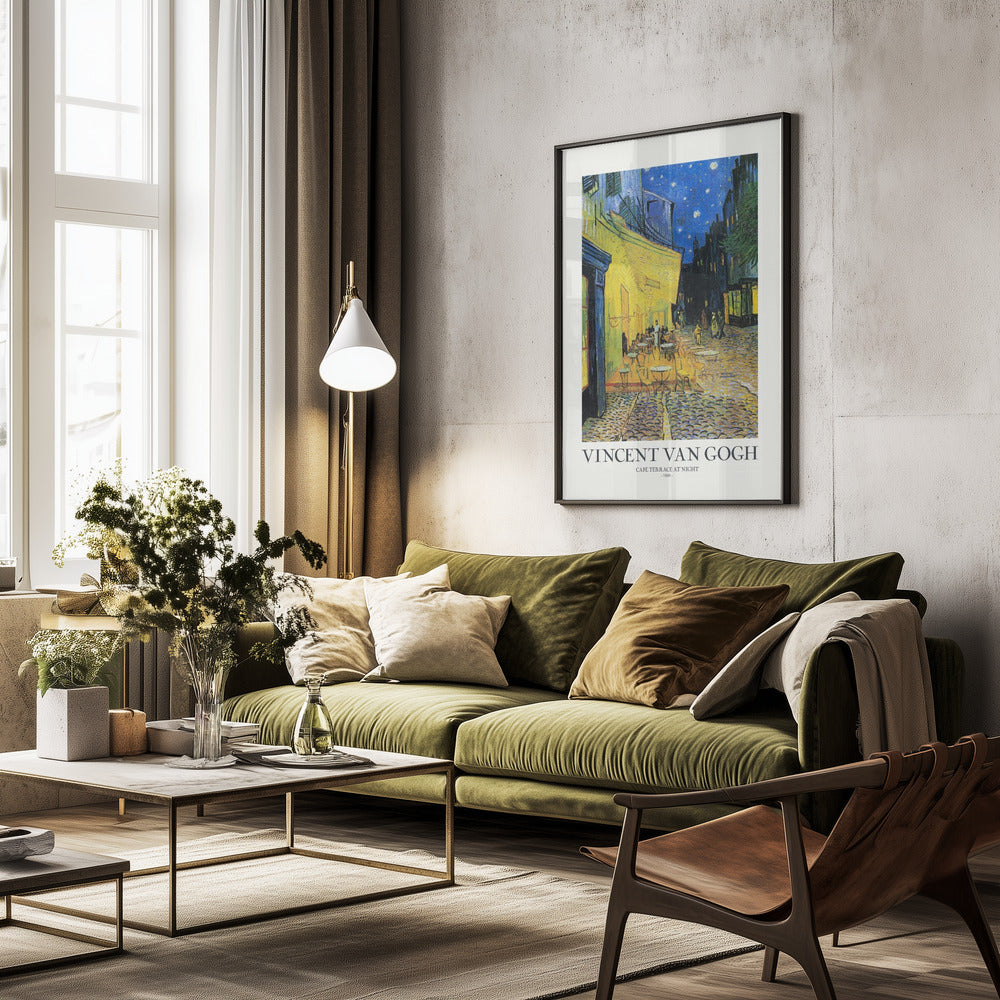 Café Terrace At Night - Poster / Art Print - interiör