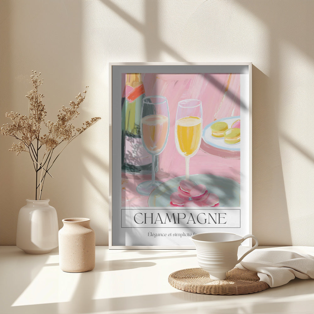 Champagne - Poster / Art Print - interiör
