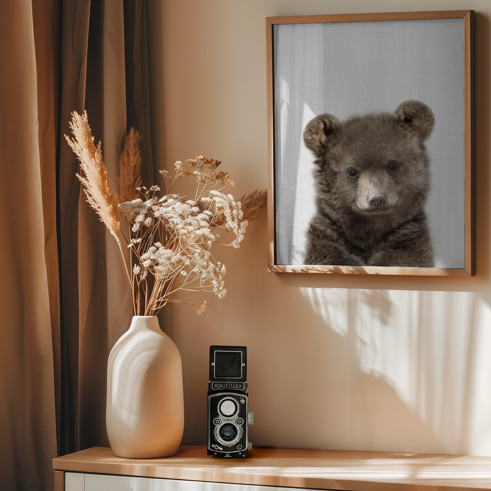 Peekaboo Baby Bear - Poster / Art Print - interiör