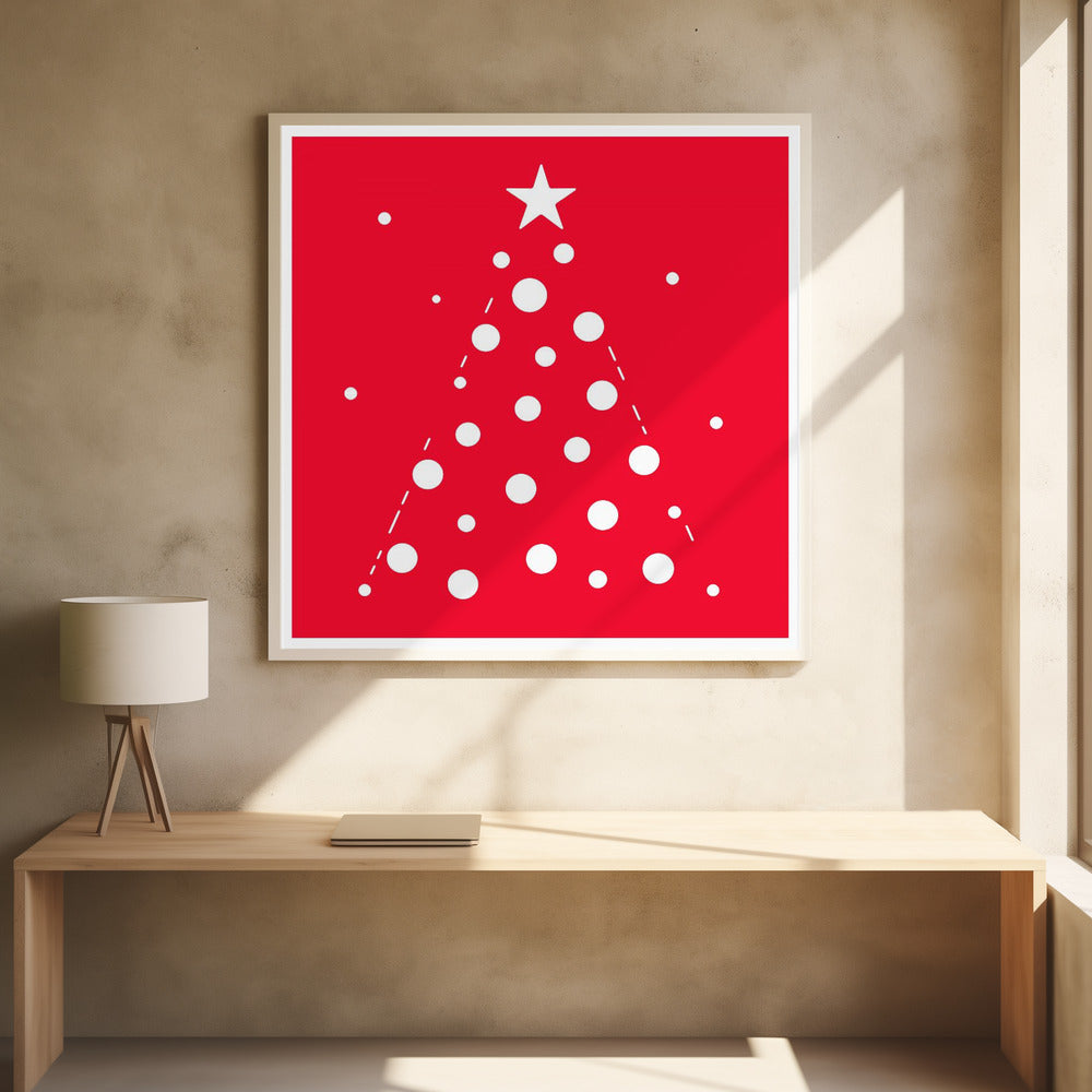 Bows and Baubles: Xmas Tree Holiday Collection - Poster / Art Print - interiör