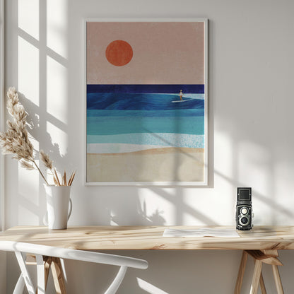 Surf Girl - Poster / Art Print - interiör