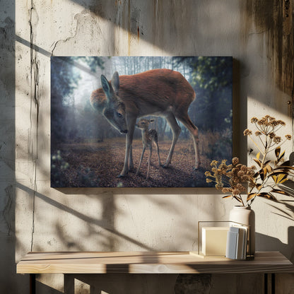 Mother and Fawn - Poster / Art Print - interiör