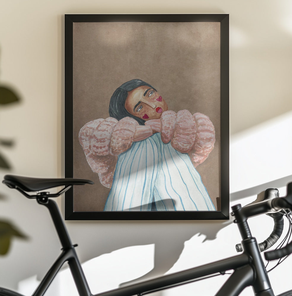 Dreaming girl - Poster / Art Print - interiör