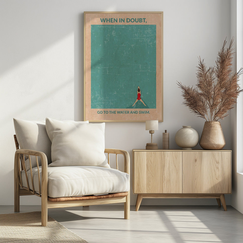Open Water Standard Wall Art - Poster / Art Print - interiör