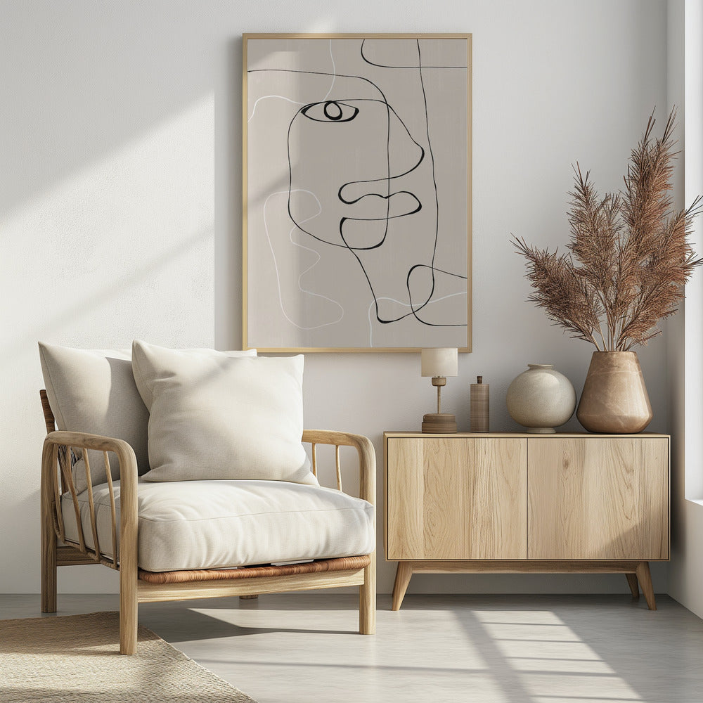 Abstract Face No1. - Poster / Art Print - interiör