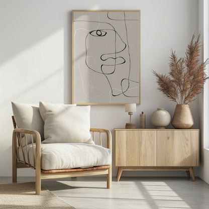 Abstract Face No1. - Poster / Art Print - interiör