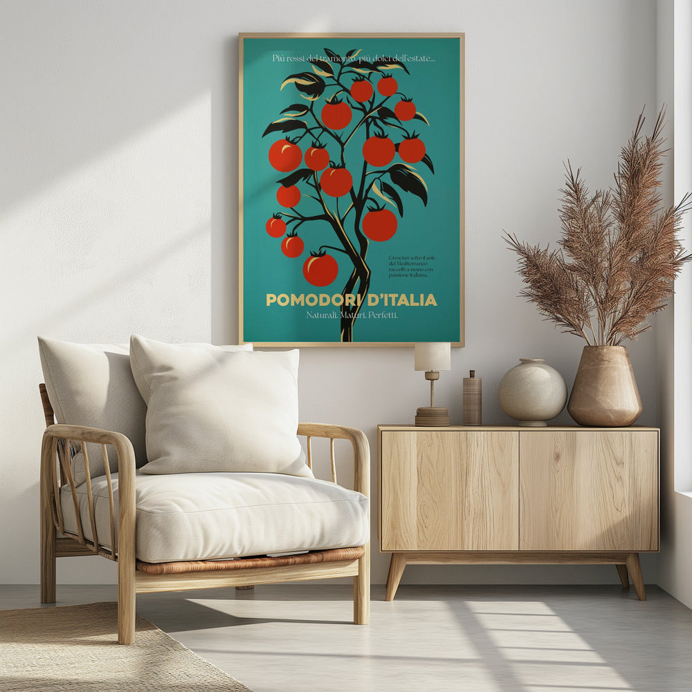Vibrant Red Tomatoes - Poster / Art Print - interiör