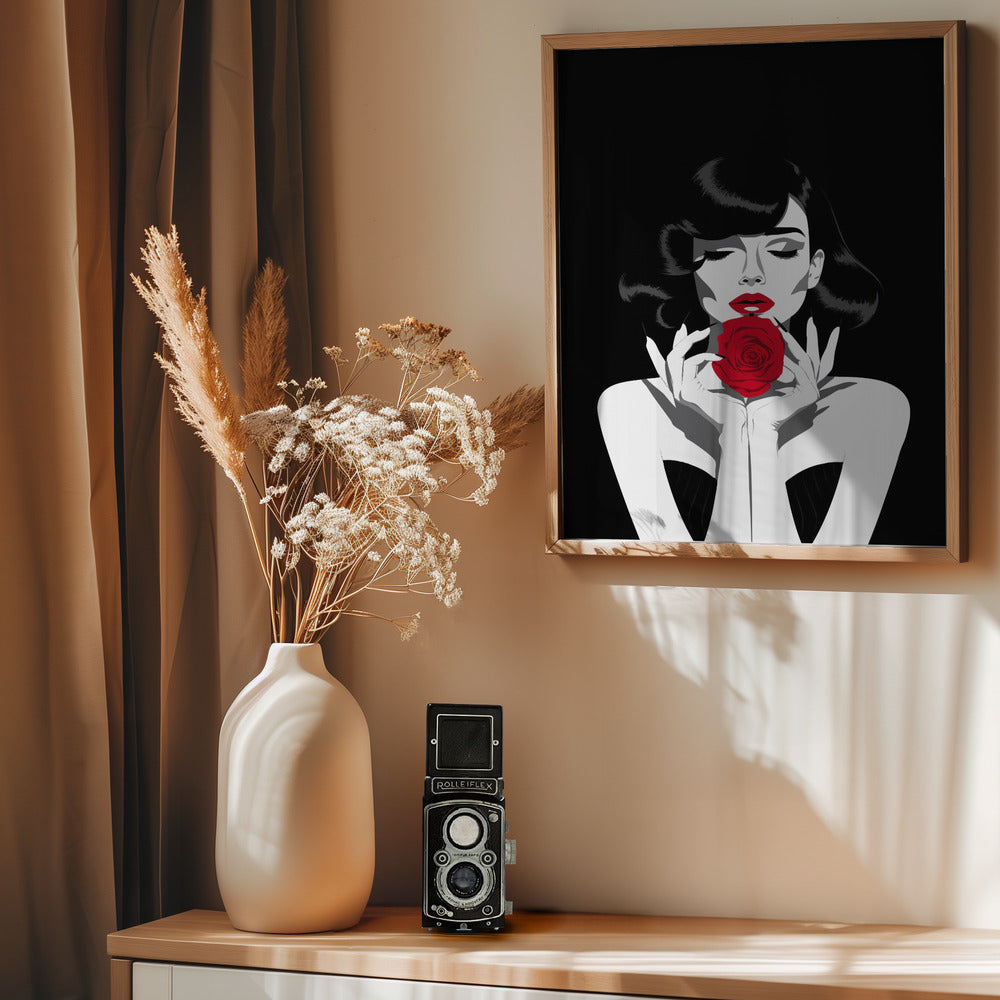 The Red Rose - Poster / Art Print - interiör