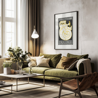 Variety Act 1  Maxi the Ichthyosaurus Turned Man - Poster / Art Print - interiör