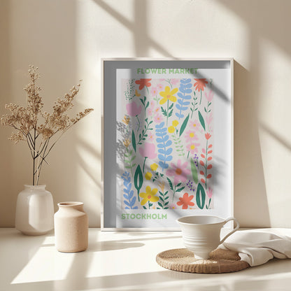 Flower Market Stockholm - Poster / Art Print - interiör