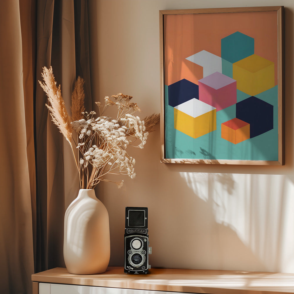Cubes - Poster / Art Print - interiör