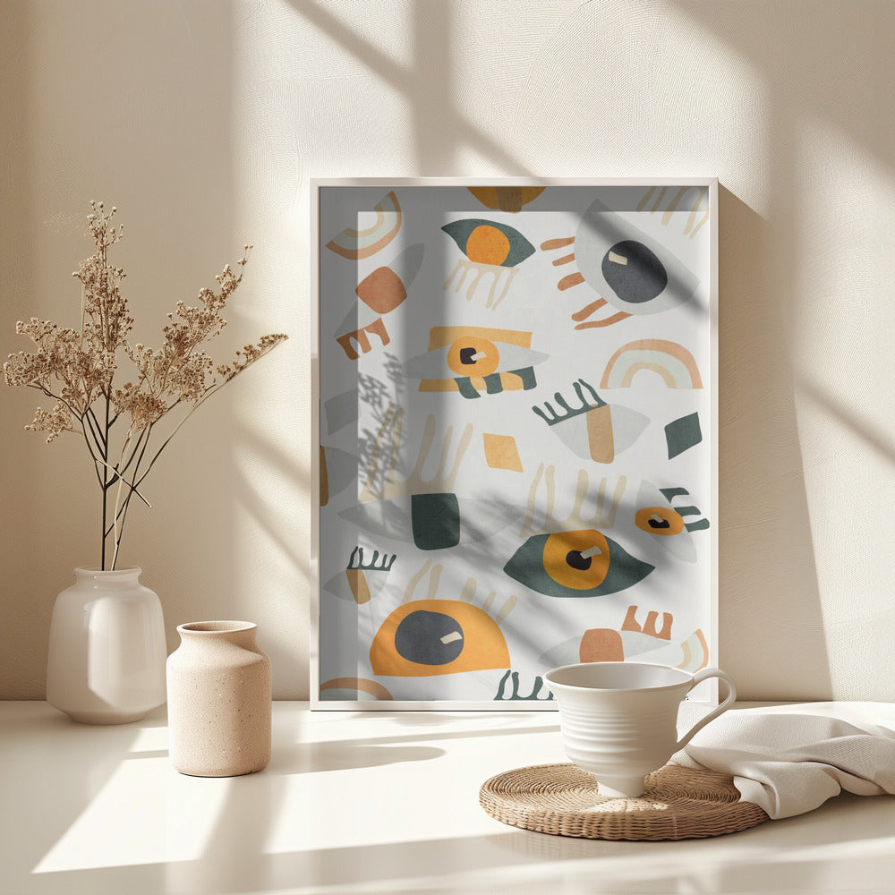 Abstract Art Eyes - Poster / Art Print - interiör