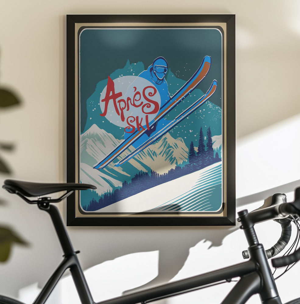 Winter Tourism: Vintage Ski Apres Ski Poster - Poster / Art Print - interiör