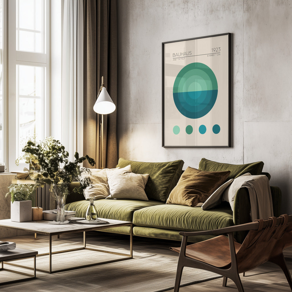 Bauhaus Mavi Daire - Poster / Art Print - interiör