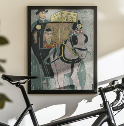 Man In Carriage (1896) - Poster / Art Print - interiör