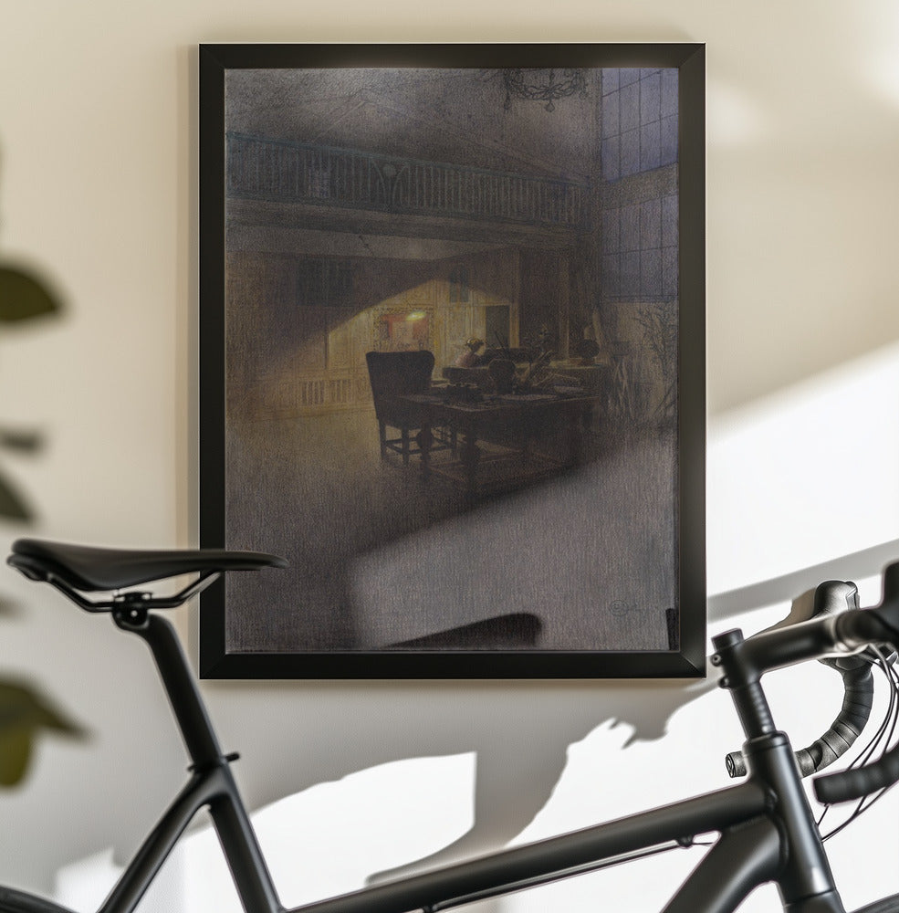 At the Piano - Poster / Art Print - interiör