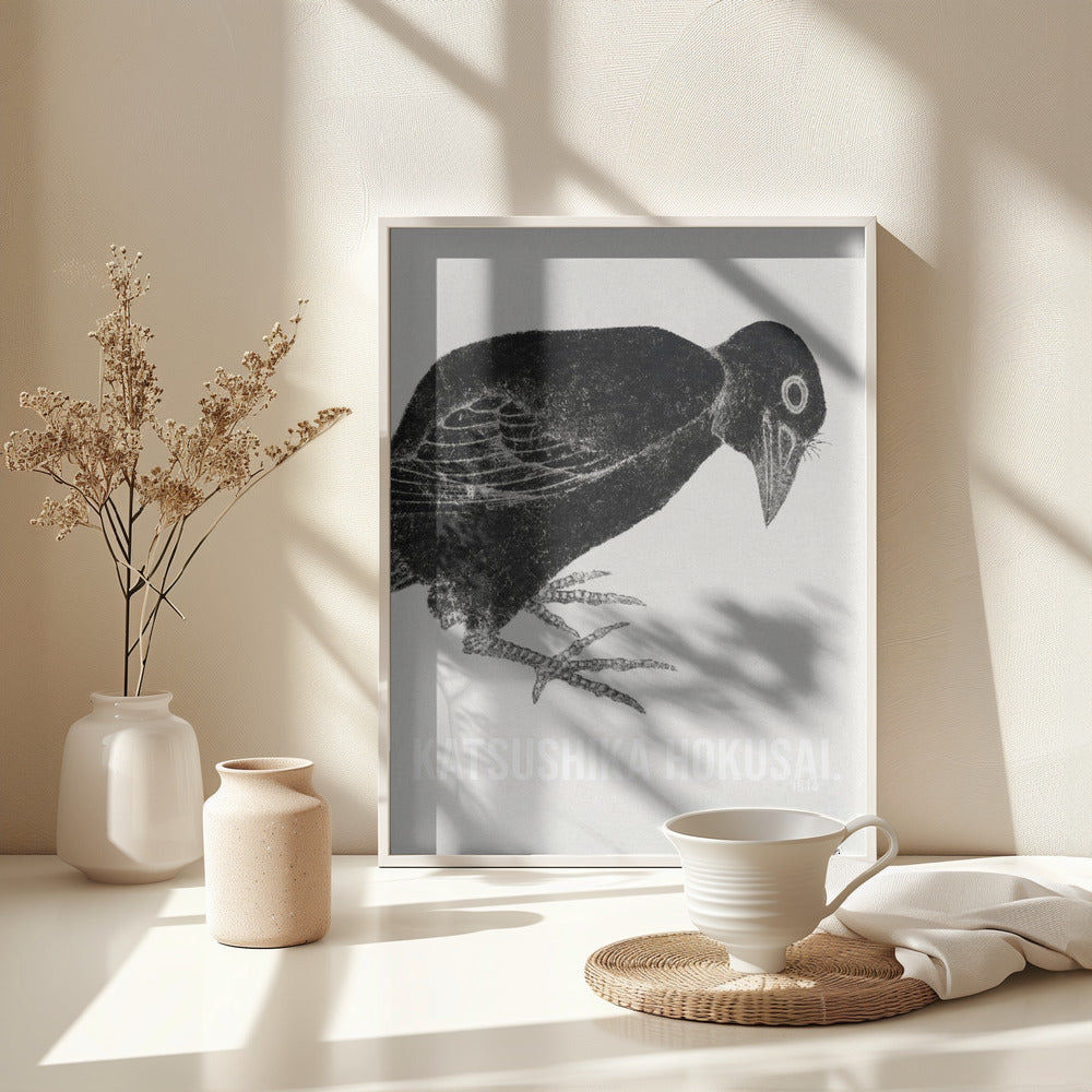 Katsushika Hokusai's Bird 1814 - Poster / Art Print - interiör