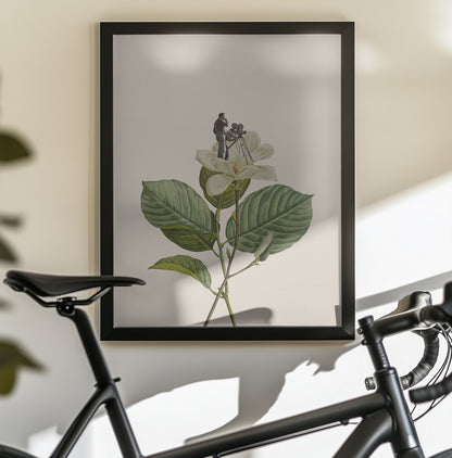 Botanical vintage cameraman - Poster / Art Print - interiör