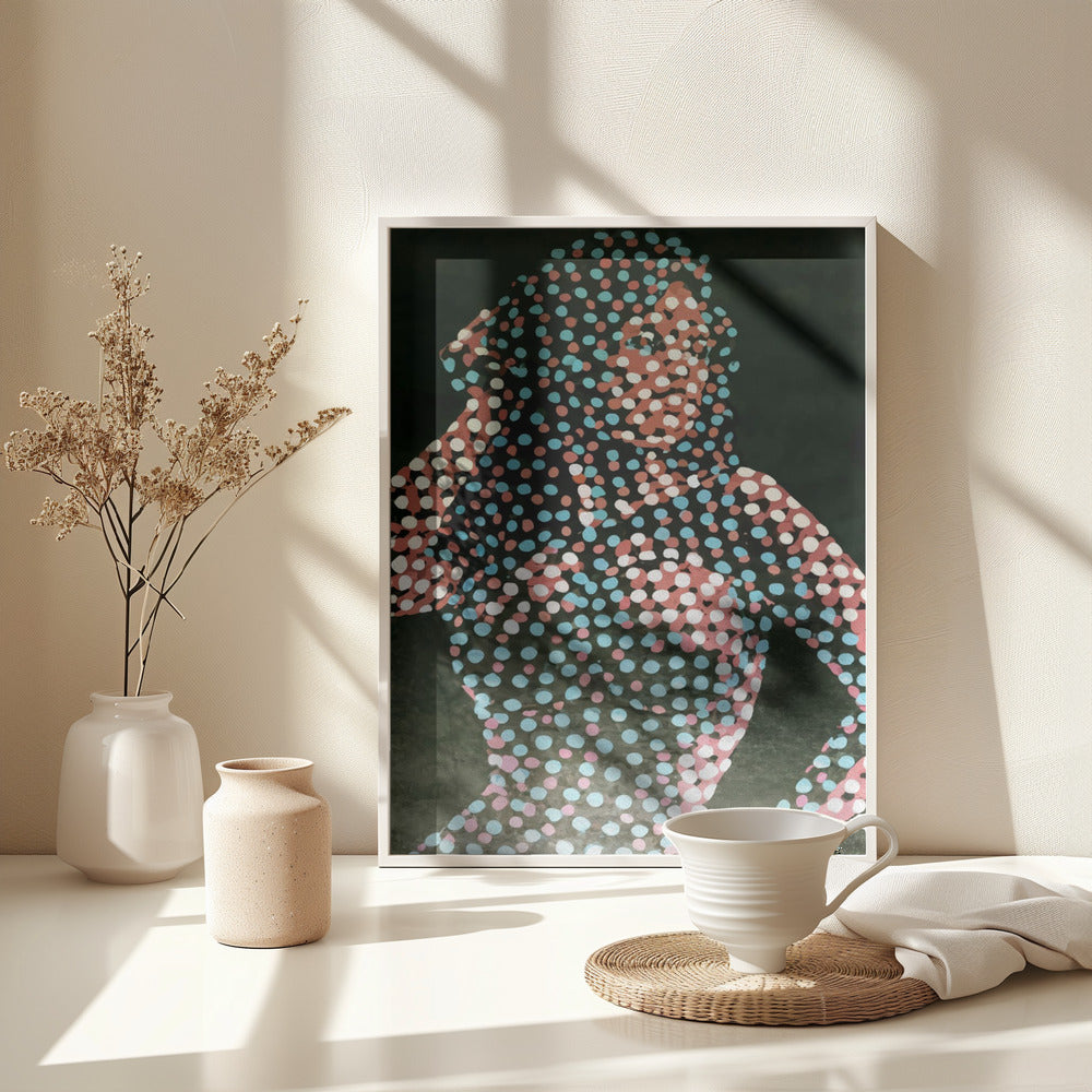 Woman in dots - Poster / Art Print - interiör