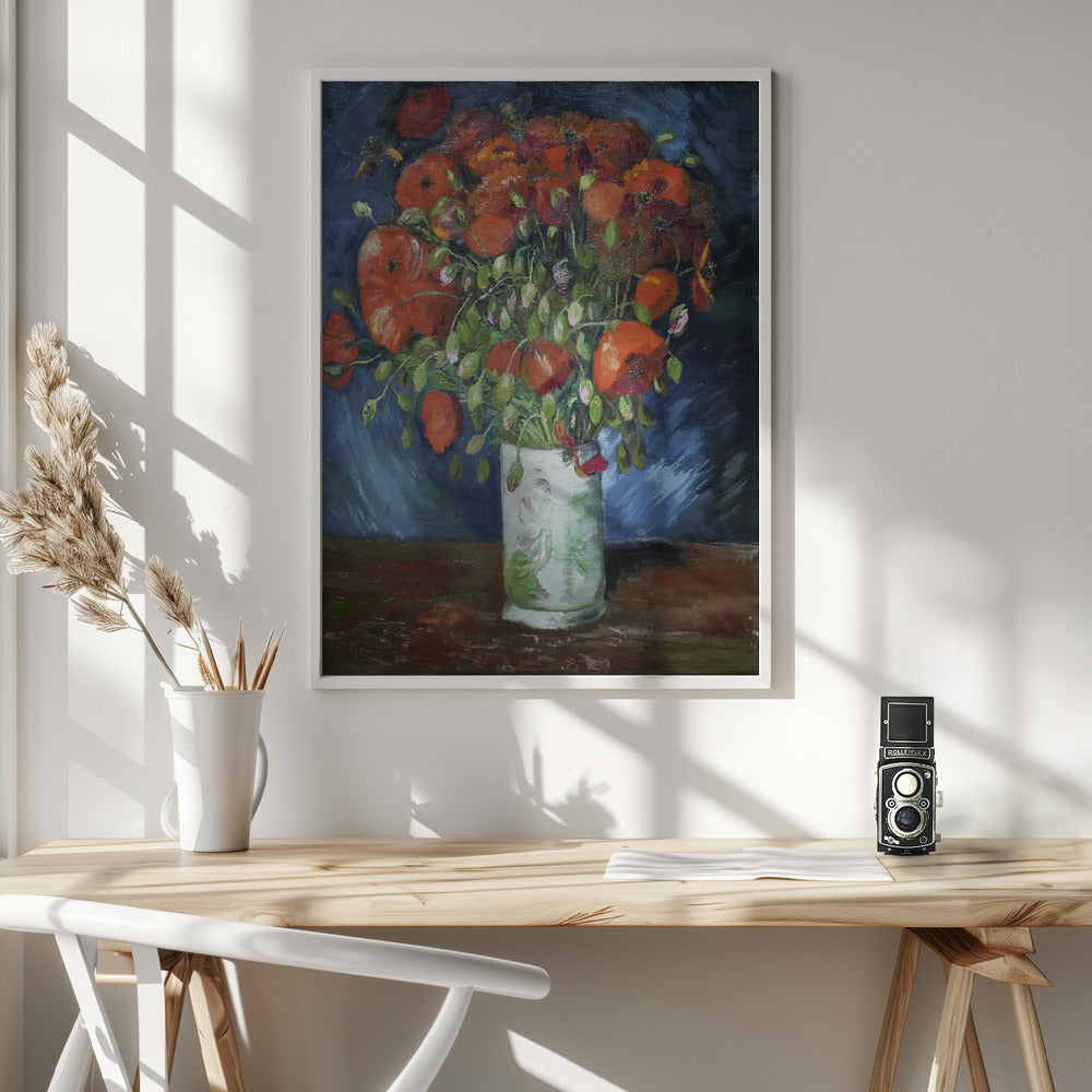 Vincent Van Gogh's Vase With Poppies (1886) - Poster / Art Print - interiör