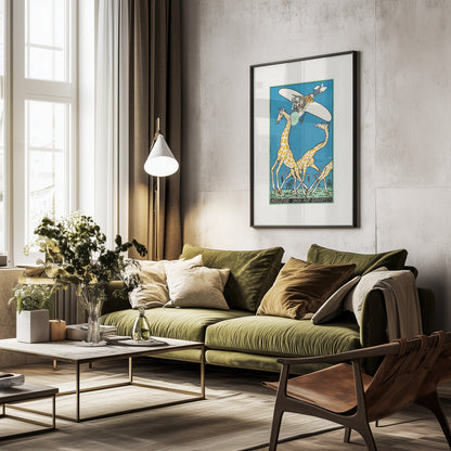 Bloodless Giraffe Hunt - Poster / Art Print - interiör