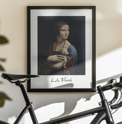 Lady With an Ermine (ca. 1490) - Poster / Art Print - interiör
