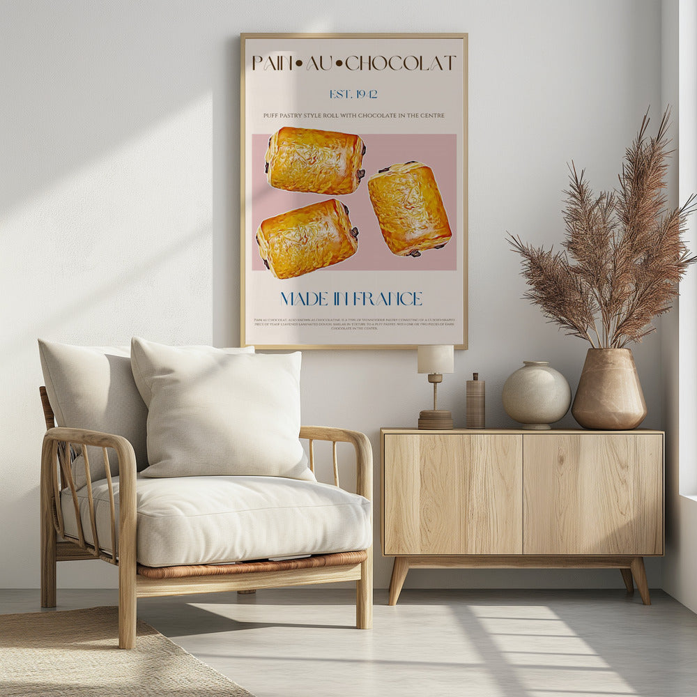Pain Au Chocolat Print - Poster / Art Print - interiör