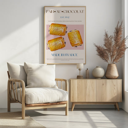 Pain Au Chocolat Print - Poster / Art Print - interiör
