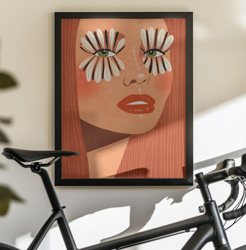 Flower Eyes - Poster / Art Print - interiör
