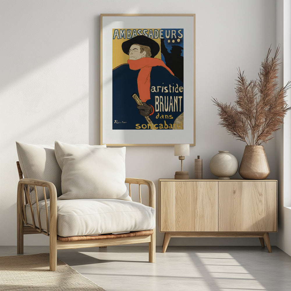 Ambassadeurs Aristide Bruant Dans Son Cabaret (1892) - Poster / Art Print - interiör