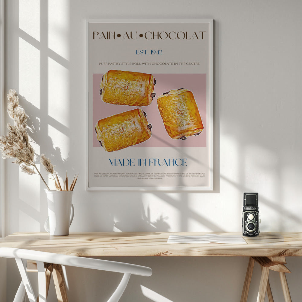 Pain Au Chocolat Print - Poster / Art Print - interiör