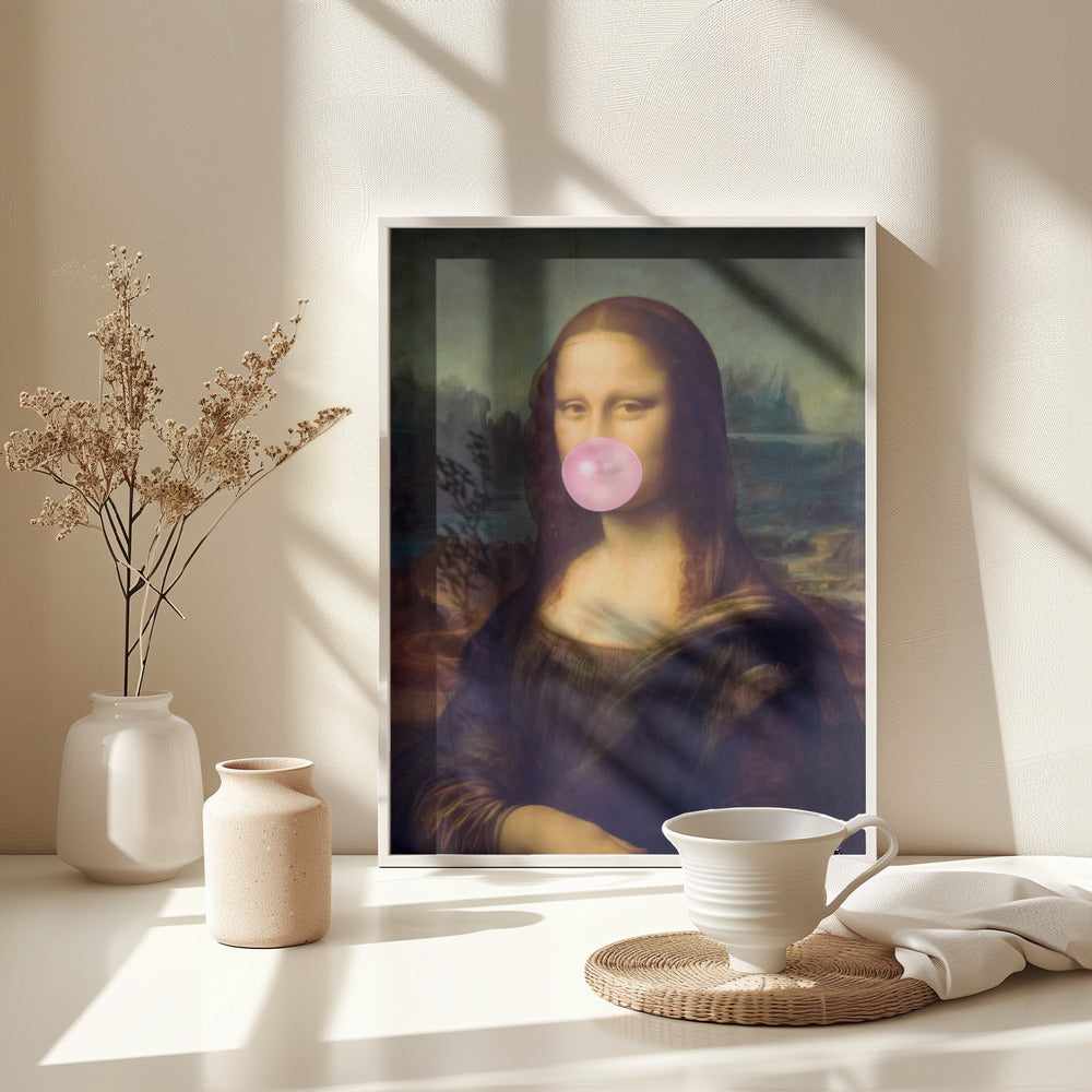 Mona Lisa Bubble Gum - Poster / Art Print - interiör