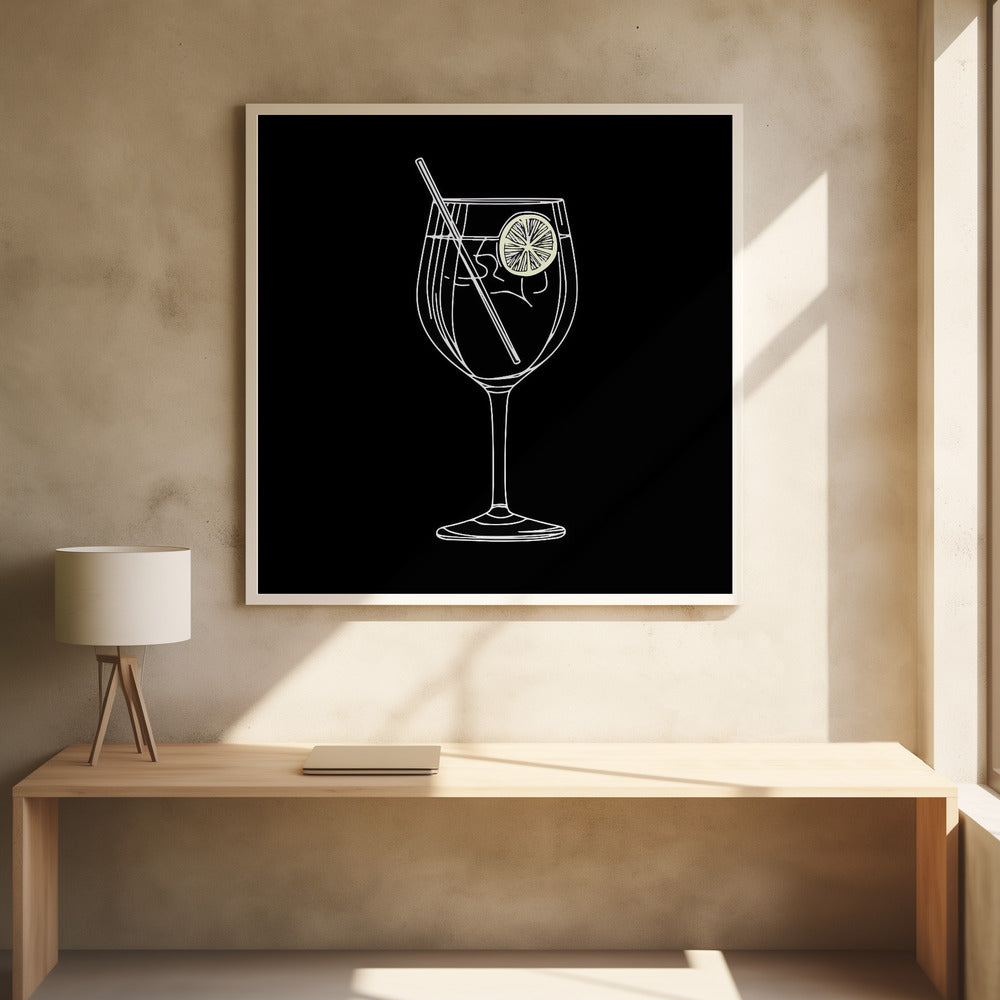 A Glass of Gin and Tonic - Poster / Art Print - interiör