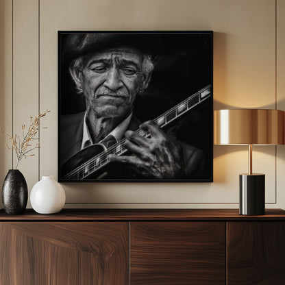 the guitarist - Poster / Art Print - interiör