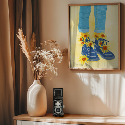 Sunflower Walk - Poster / Art Print - interiör