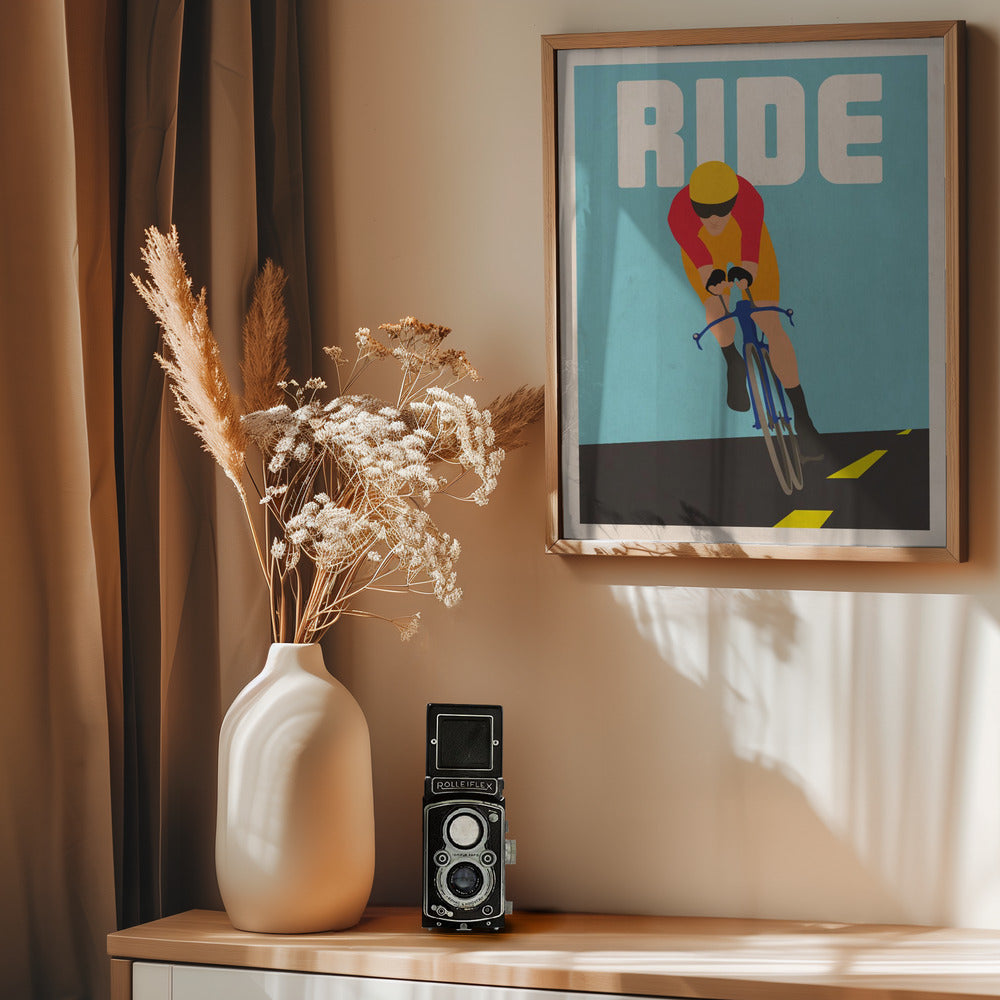 Ride The Road - Poster / Art Print - interiör