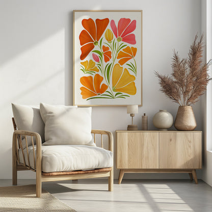 Spring Wildflowers - Poster / Art Print - interiör