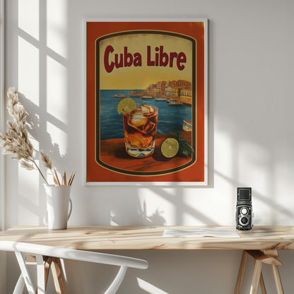 Cuba Libre Vintage Commercial - Poster / Art Print - interiör