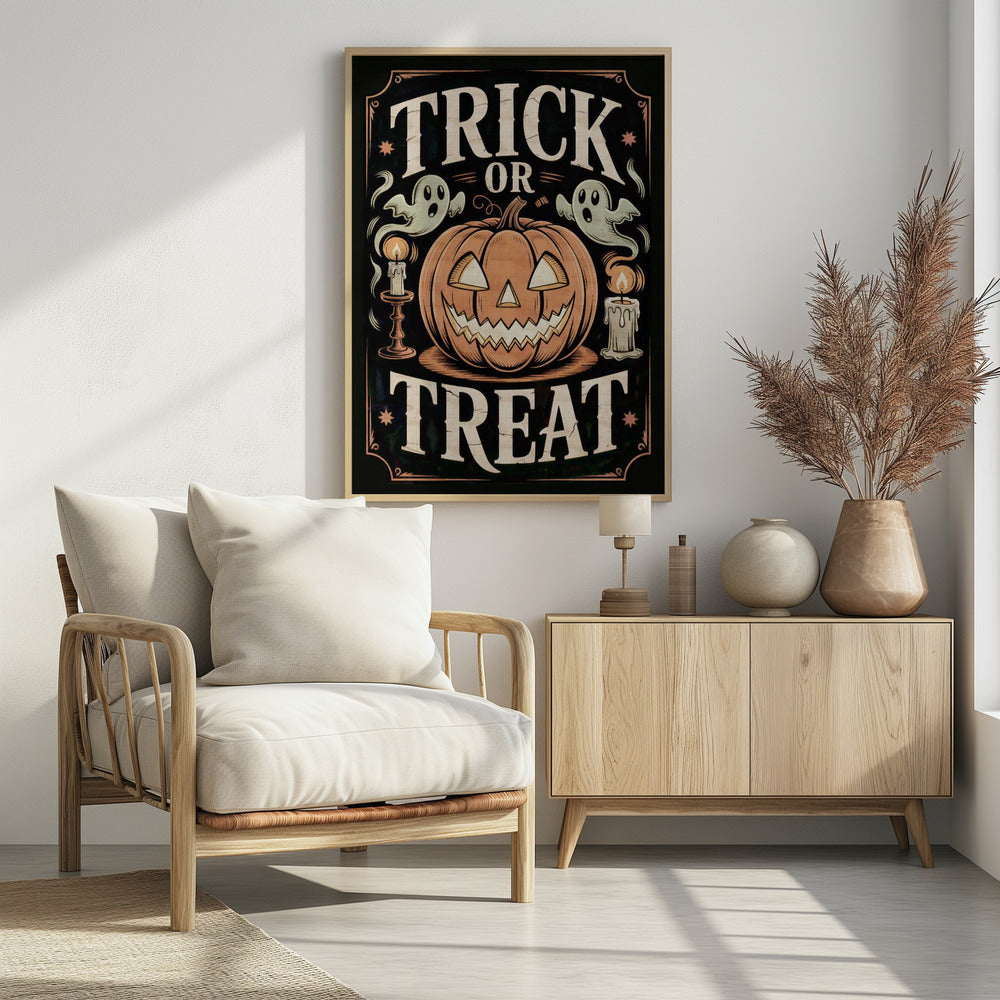 Halloween Trick or Treat - Poster / Art Print - interiör