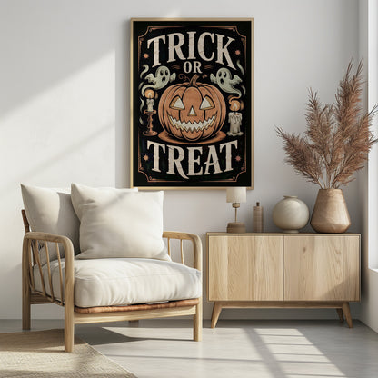 Halloween Trick or Treat - Poster / Art Print - interiör