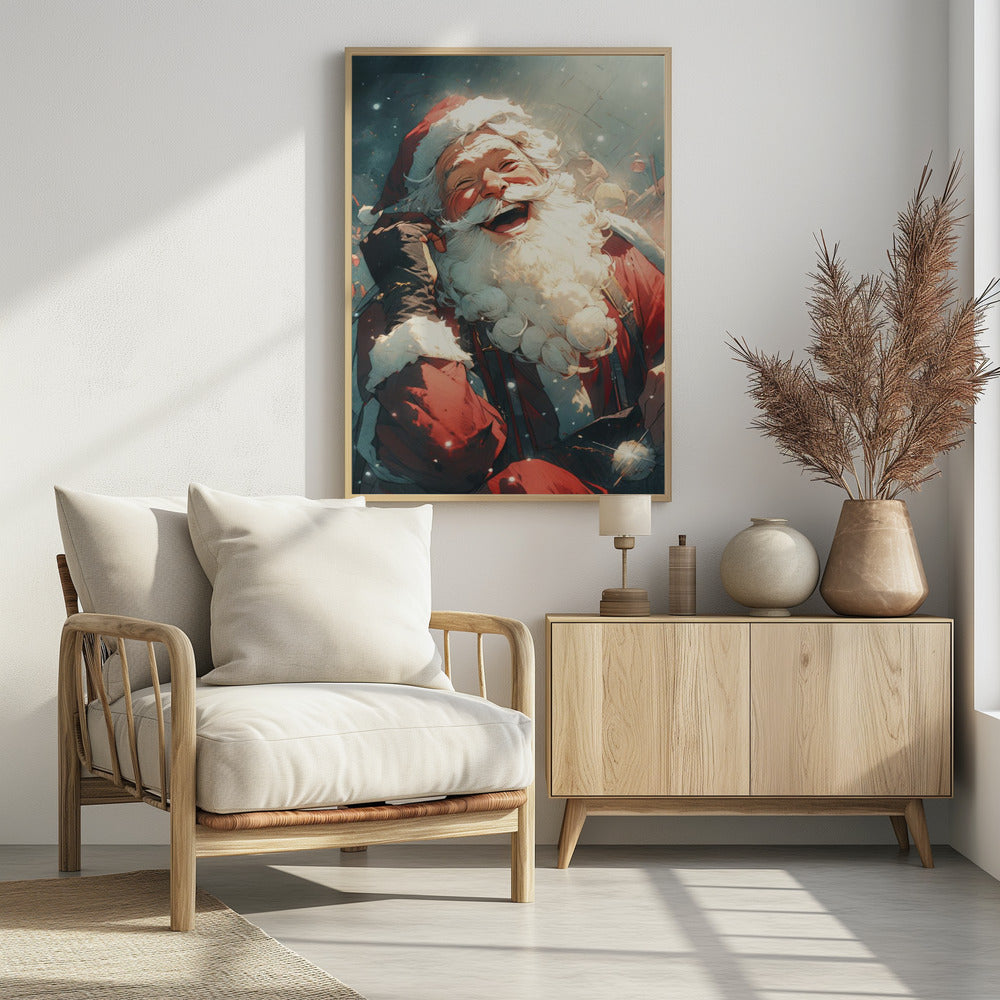 Laughing Santa - Poster / Art Print - interiör