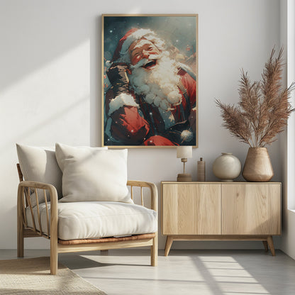 Laughing Santa - Poster / Art Print - interiör
