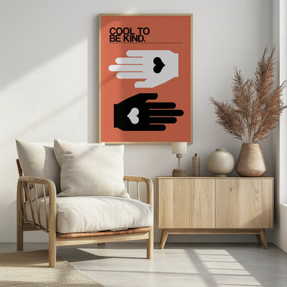 Cool To Be Kind Salmon - Poster / Art Print - interiör