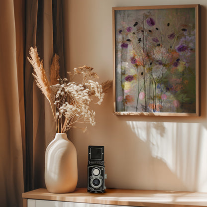 Painterly flowers - Poster / Art Print - interiör