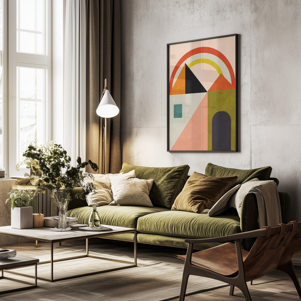 Playing Around Shapes - Poster / Art Print - interiör