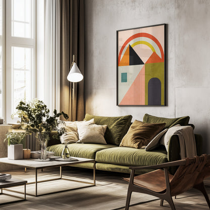 Playing Around Shapes - Poster / Art Print - interiör