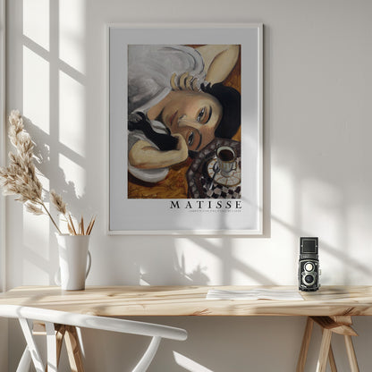 Lorette Con Una Tazza Di Caffe 1916 Boarder - Poster / Art Print - interiör