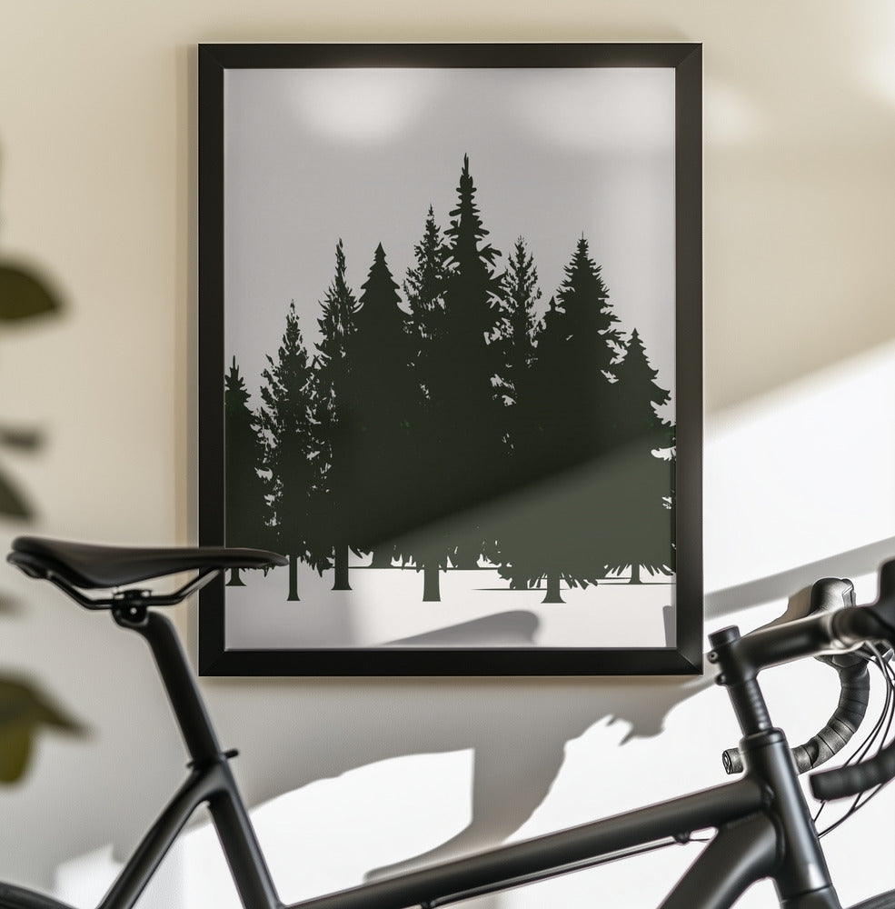 Tannenwald (dark) - Poster / Art Print - interiör